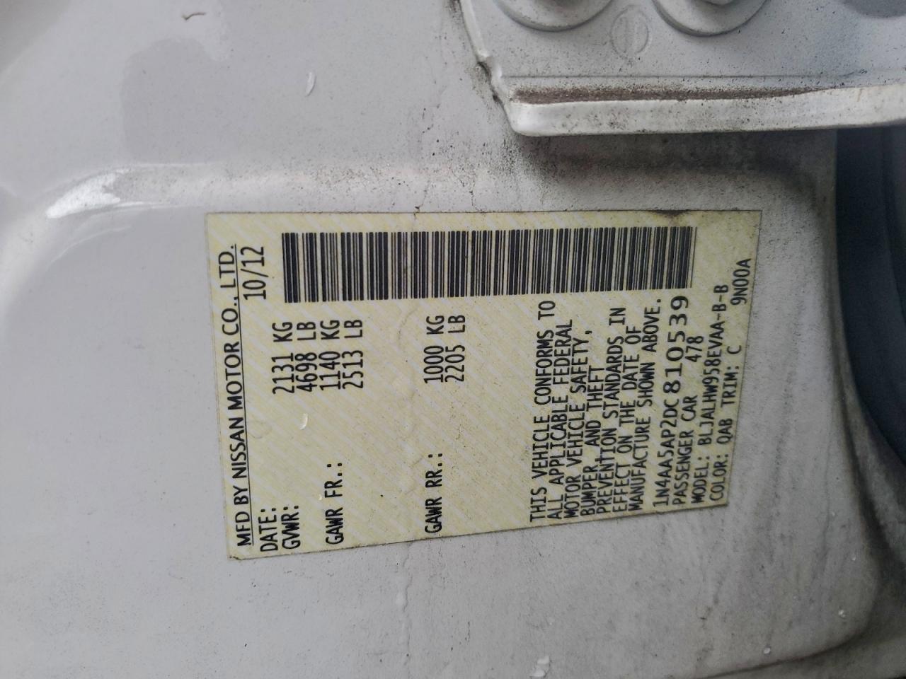 Nissan Maxima S Image 13