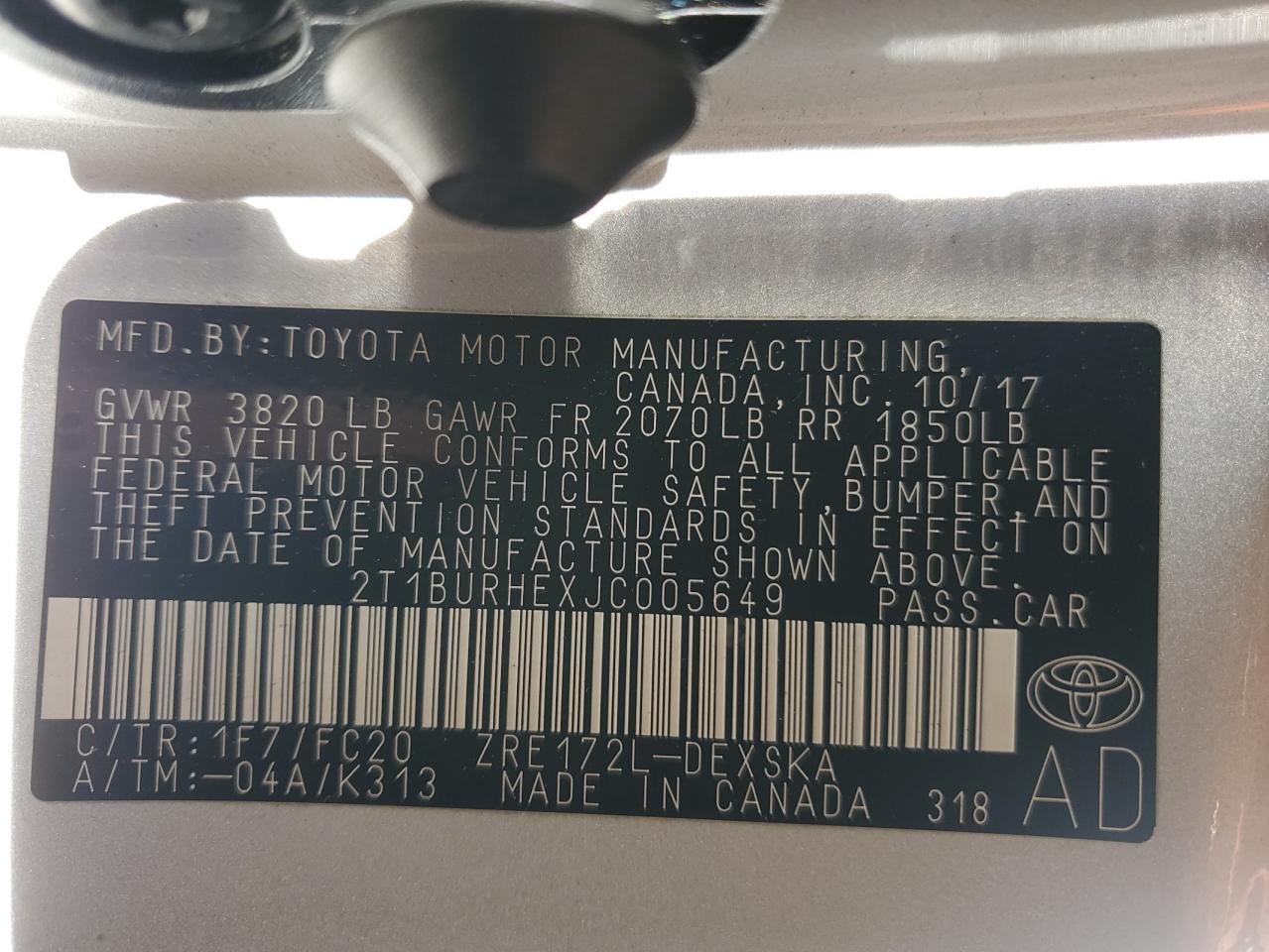 Toyota Corolla L Image 10